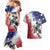 USA Ice Hockey Custom Couples Matching Mermaid Dress and Hawaiian Shirt Splash Art Abstract Style