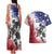 USA Ice Hockey Custom Couples Matching Tank Maxi Dress and Hawaiian Shirt Splash Art Abstract Style