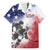 USA Ice Hockey Custom Family Matching Long Sleeve Bodycon Dress and Hawaiian Shirt Splash Art Abstract Style