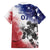 USA Ice Hockey Custom Family Matching Long Sleeve Bodycon Dress and Hawaiian Shirt Splash Art Abstract Style