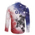 USA Ice Hockey Custom Family Matching Long Sleeve Bodycon Dress and Hawaiian Shirt Splash Art Abstract Style