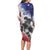 USA Ice Hockey Custom Family Matching Long Sleeve Bodycon Dress and Hawaiian Shirt Splash Art Abstract Style