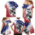 USA Ice Hockey Custom Family Matching Mermaid Dress and Hawaiian Shirt Splash Art Abstract Style