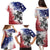 USA Ice Hockey Custom Family Matching Puletasi and Hawaiian Shirt Splash Art Abstract Style