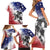 USA Ice Hockey Custom Family Matching Short Sleeve Bodycon Dress and Hawaiian Shirt Splash Art Abstract Style