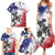 USA Ice Hockey Custom Family Matching Summer Maxi Dress and Hawaiian Shirt Splash Art Abstract Style