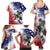 USA Ice Hockey Custom Family Matching Summer Maxi Dress and Hawaiian Shirt Splash Art Abstract Style