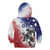 USA Ice Hockey Custom Kid Hoodie Splash Art Abstract Style