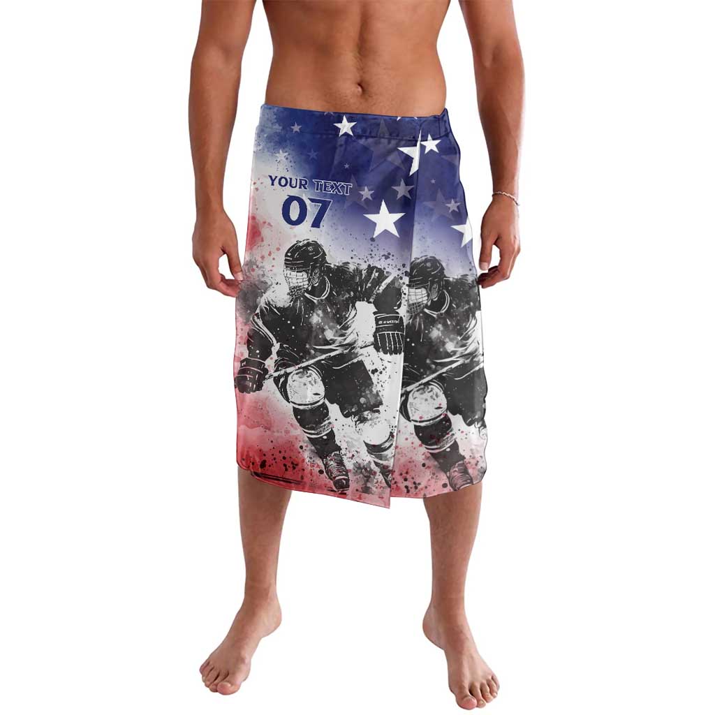 USA Ice Hockey Custom Lavalava Splash Art Abstract Style