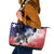 USA Ice Hockey Custom Leather Tote Bag Splash Art Abstract Style