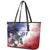 USA Ice Hockey Custom Leather Tote Bag Splash Art Abstract Style