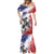 USA Ice Hockey Custom Mermaid Dress Splash Art Abstract Style