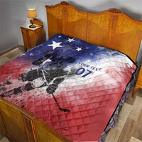 USA Ice Hockey Custom Quilt Splash Art Abstract Style