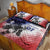 USA Ice Hockey Custom Quilt Bed Set Splash Art Abstract Style