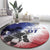 USA Ice Hockey Custom Round Carpet Splash Art Abstract Style