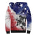 USA Ice Hockey Custom Sherpa Hoodie Splash Art Abstract Style