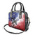 USA Ice Hockey Custom Shoulder Handbag Splash Art Abstract Style