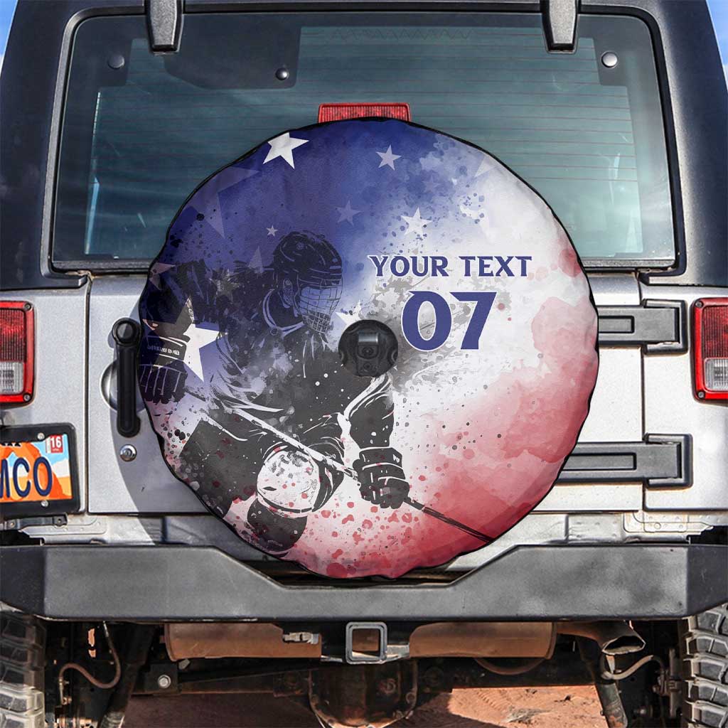 USA Ice Hockey Custom Spare Tire Cover Splash Art Abstract Style