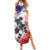 USA Ice Hockey Custom Summer Maxi Dress Splash Art Abstract Style