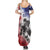 USA Ice Hockey Custom Summer Maxi Dress Splash Art Abstract Style