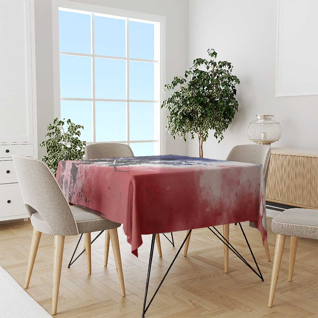 USA Ice Hockey Custom Tablecloth Splash Art Abstract Style