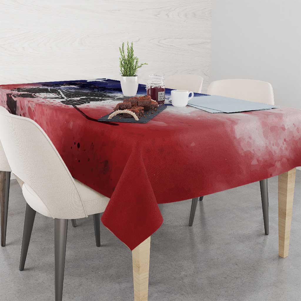 USA Ice Hockey Custom Tablecloth Splash Art Abstract Style