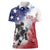 USA Ice Hockey Custom Women Polo Shirt Splash Art Abstract Style