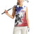 USA Ice Hockey Custom Women Sleeveless Polo Shirt Splash Art Abstract Style