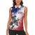 USA Ice Hockey Custom Women Sleeveless Polo Shirt Splash Art Abstract Style