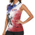 USA Ice Hockey Custom Women Sleeveless Polo Shirt Splash Art Abstract Style