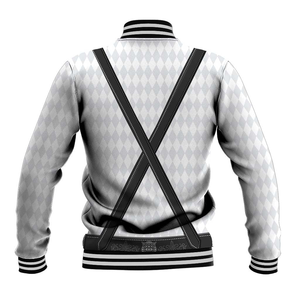 Germany Trachten Lederhose Inspired Baseball Jacket Sable Black