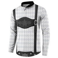 Germany Trachten Lederhose Inspired Button Sweatshirt Sable Black