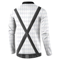 Germany Trachten Lederhose Inspired Button Sweatshirt Sable Black