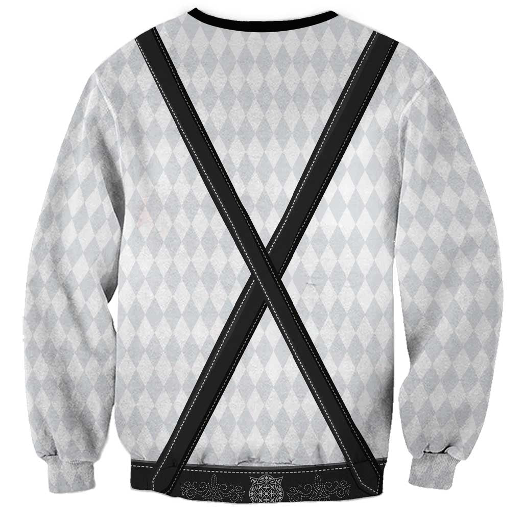 Germany Trachten Lederhose Inspired Sweatshirt Sable Black