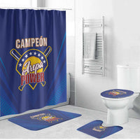 Venezuela Baseball Campeon Bathroom Set Arepa Powers
