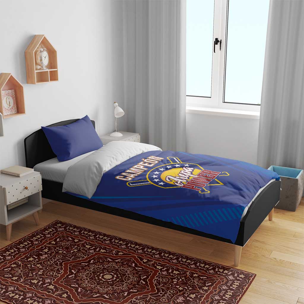 Venezuela Baseball Campeon Bedding Set Arepa Powers