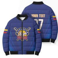 Venezuela Baseball Campeon Custom Bomber Puffer Jacket Arepa Powers