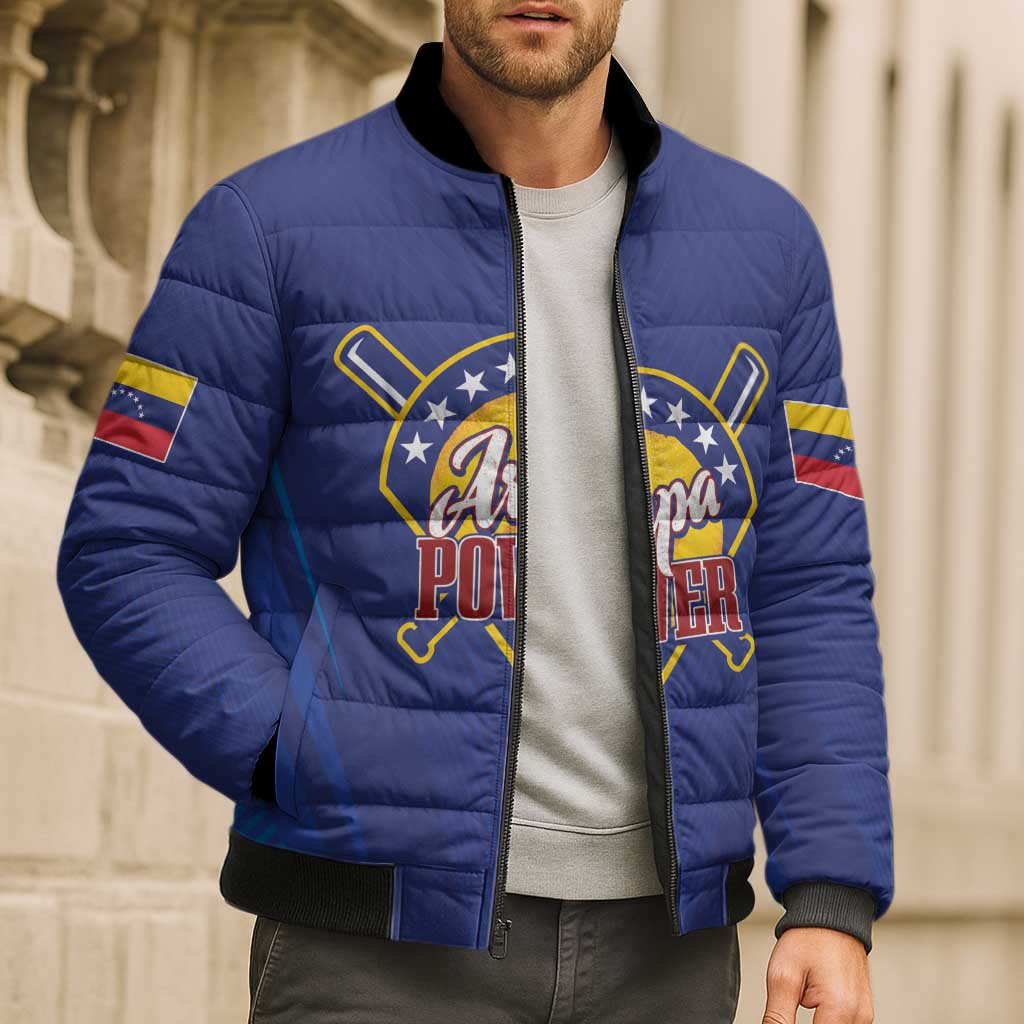 Venezuela Baseball Campeon Custom Bomber Puffer Jacket Arepa Powers