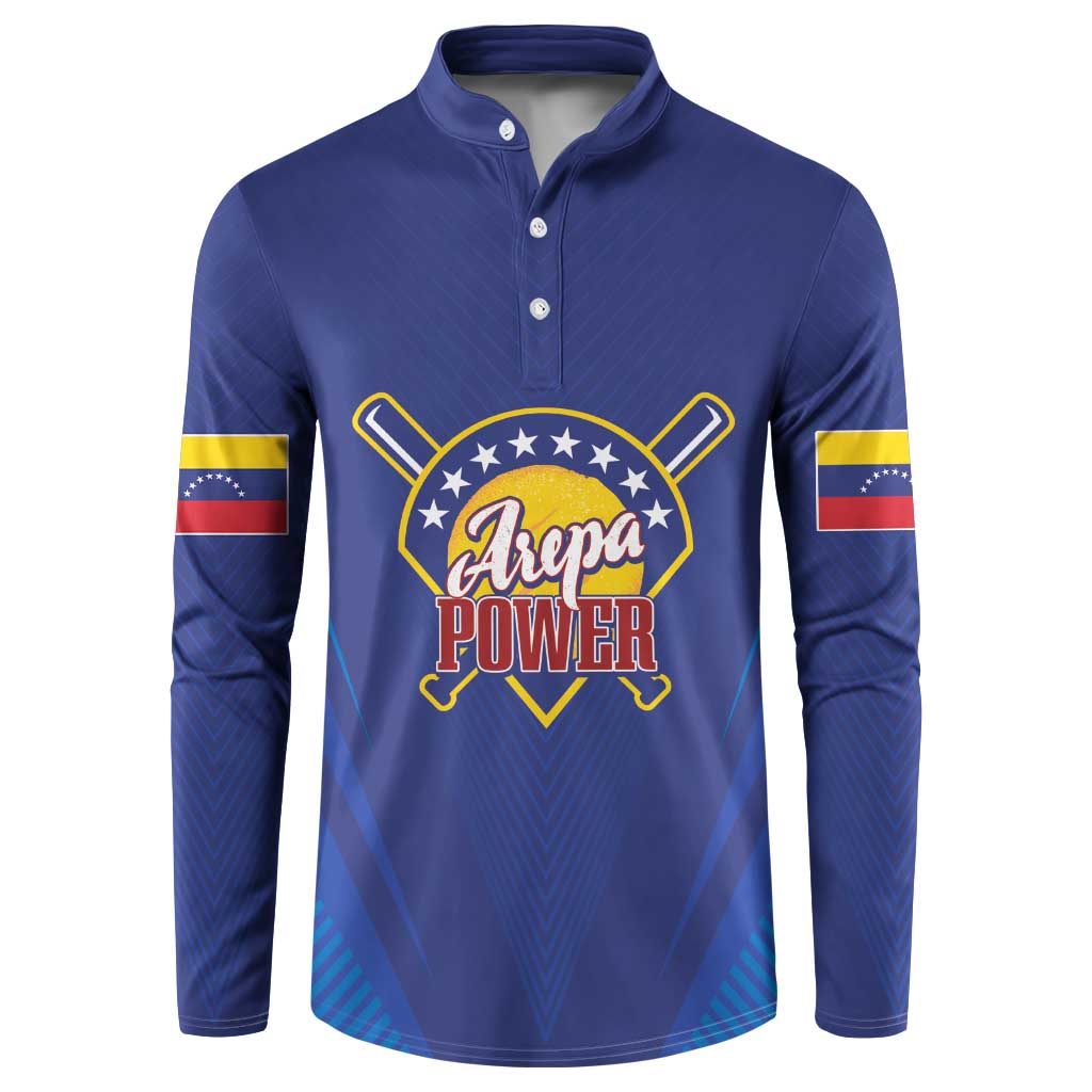 Venezuela Baseball Campeon Custom Button Sweatshirt Arepa Powers