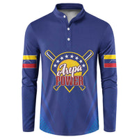 Venezuela Baseball Campeon Custom Button Sweatshirt Arepa Powers