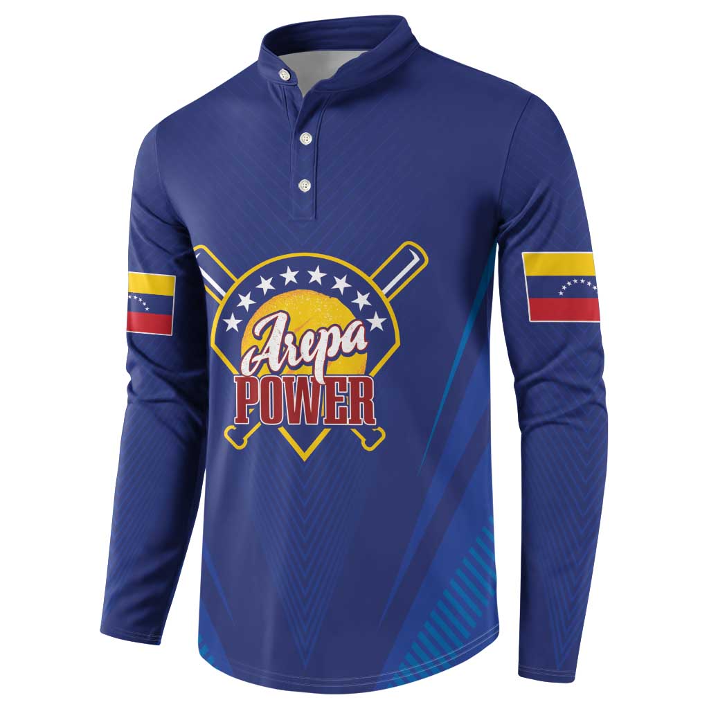Venezuela Baseball Campeon Custom Button Sweatshirt Arepa Powers