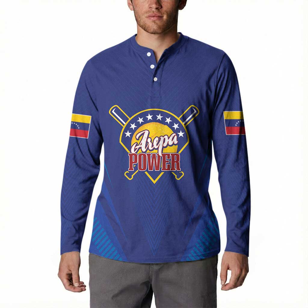 Venezuela Baseball Campeon Custom Button Sweatshirt Arepa Powers