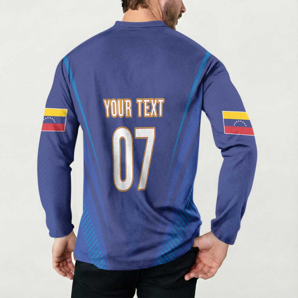 Venezuela Baseball Campeon Custom Button Sweatshirt Arepa Powers