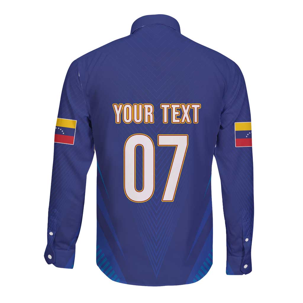Venezuela Baseball Campeon Custom Long Sleeve Button Shirt Arepa Powers
