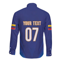 Venezuela Baseball Campeon Custom Long Sleeve Button Shirt Arepa Powers