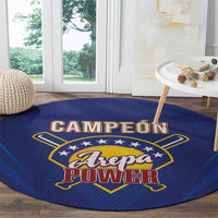Venezuela Baseball Campeon Round Carpet Arepa Powers