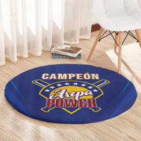 Venezuela Baseball Campeon Round Carpet Arepa Powers