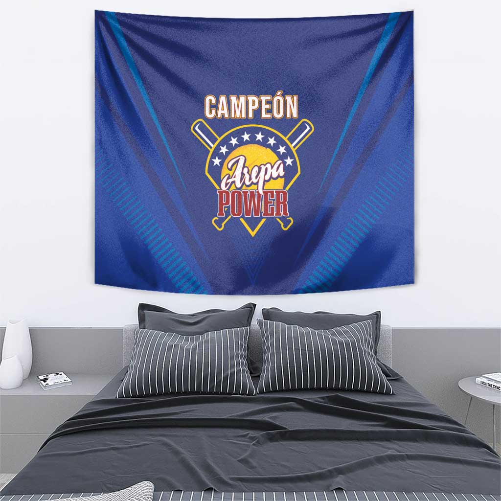 Venezuela Baseball Campeon Tapestry Arepa Powers
