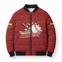 Venezuela Baseball Custom Bomber Puffer Jacket Campeon - Making History