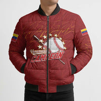 Venezuela Baseball Custom Bomber Puffer Jacket Campeon - Making History